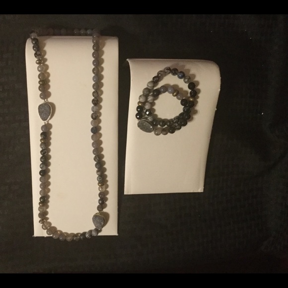 Silpada Ode to Geode Necklace and Bracelet - Picture 2 of 3